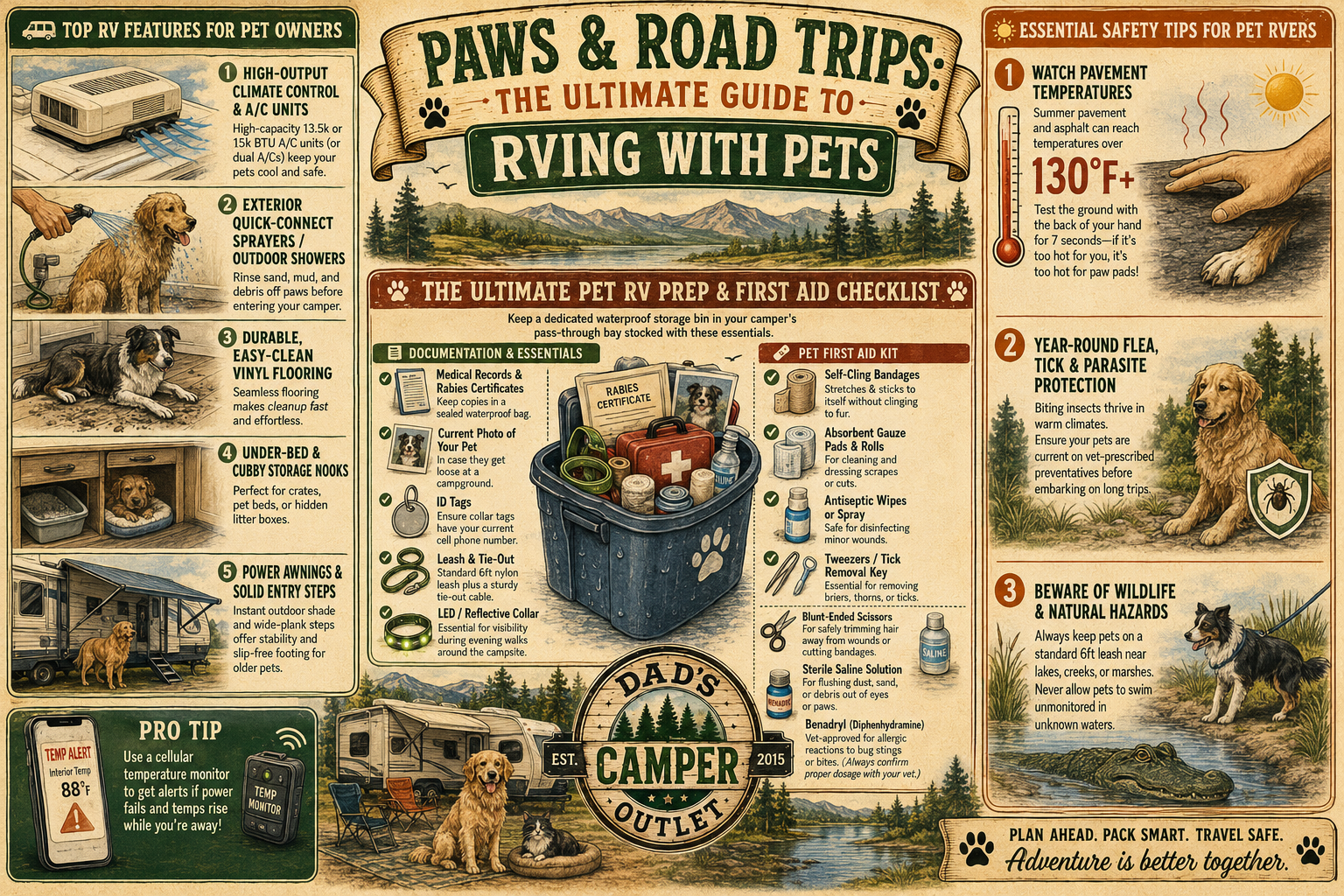 Paws & Road Trips: The Ultimate Guide to RVing with Pets — Dad's Camper Outlet Blog