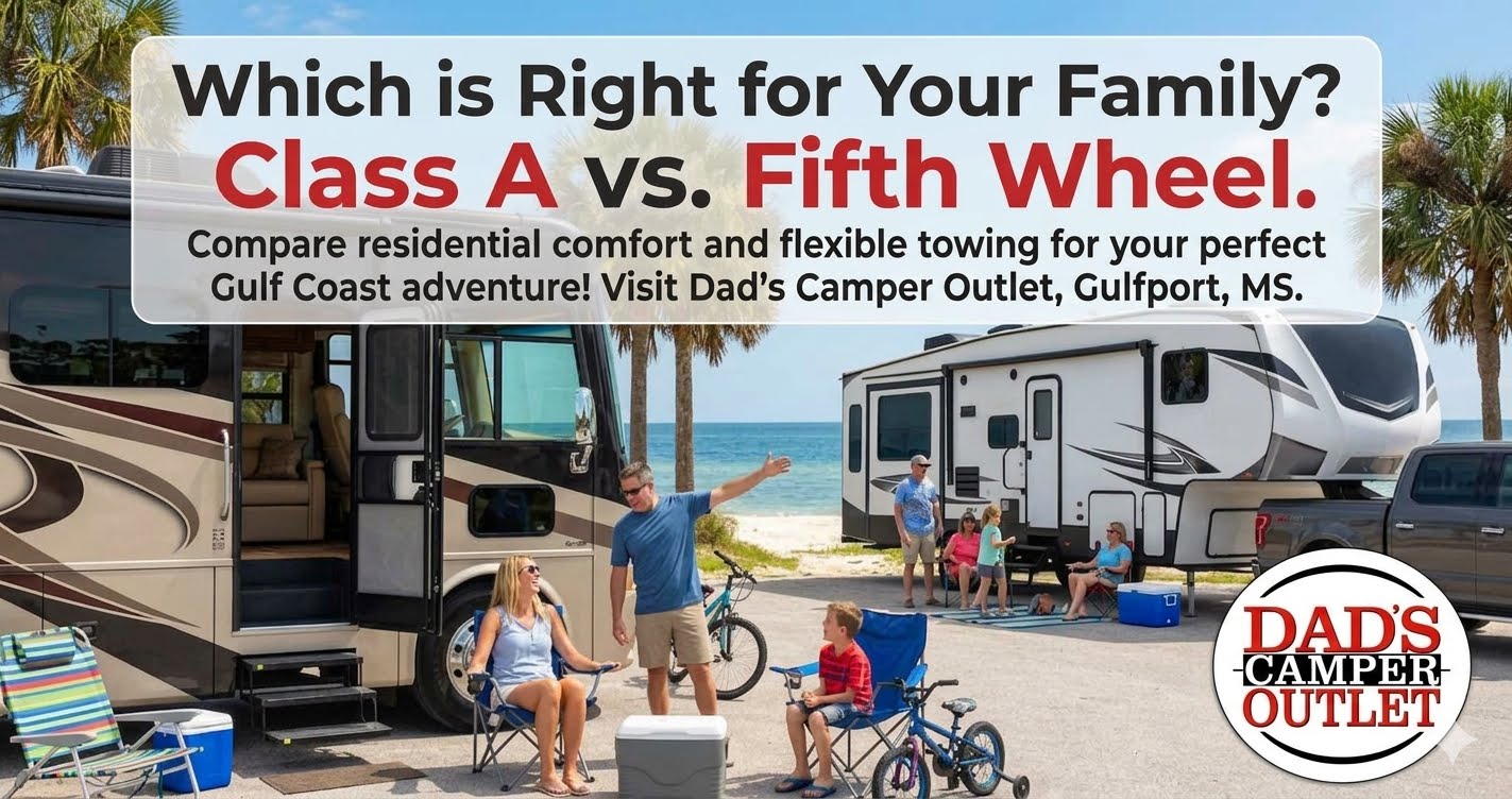 Class A Motorhomes vs. Fifth Wheels: Which Is Right for You? — Dad's Camper Outlet Blog
