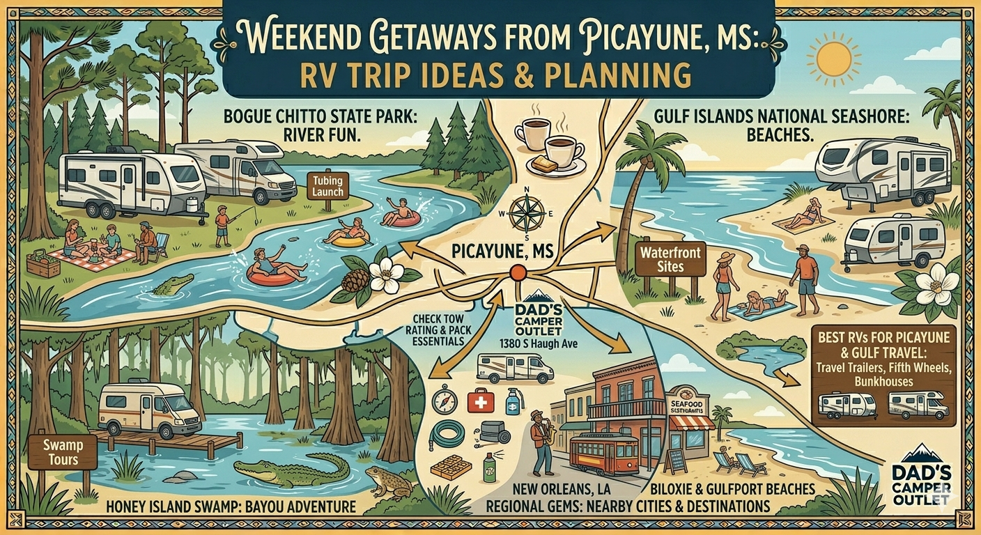 Weekend Getaways from Picayune, MS: RV Trip Ideas & Planning — Dad's Camper Outlet Blog