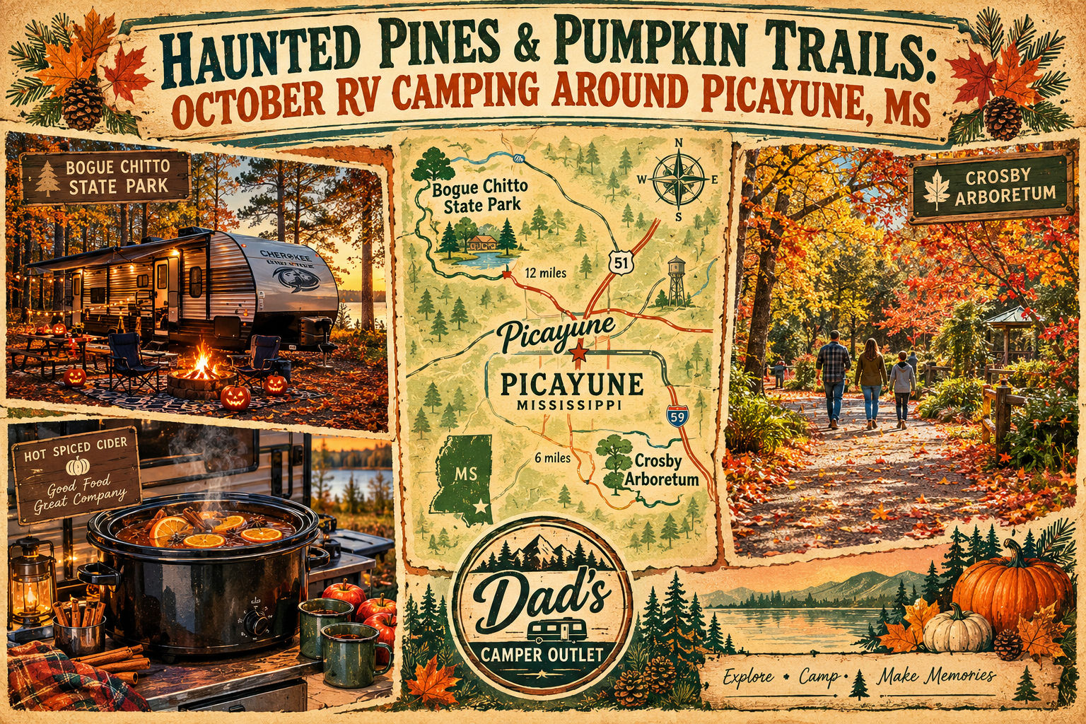 Haunted Pines & Pumpkin Trails: October RV Camping Around Picayune — Dad's Camper Outlet Blog