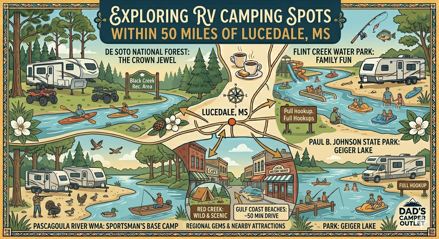 RV Camping Near Lucedale, MS: Best Spots Within 50 Miles — Dad's Camper Outlet Blog