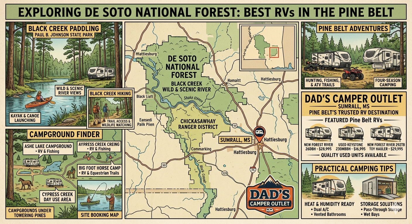 De Soto National Forest Camping: Find Your RV in Sumrall, MS — Dad's Camper Outlet Blog