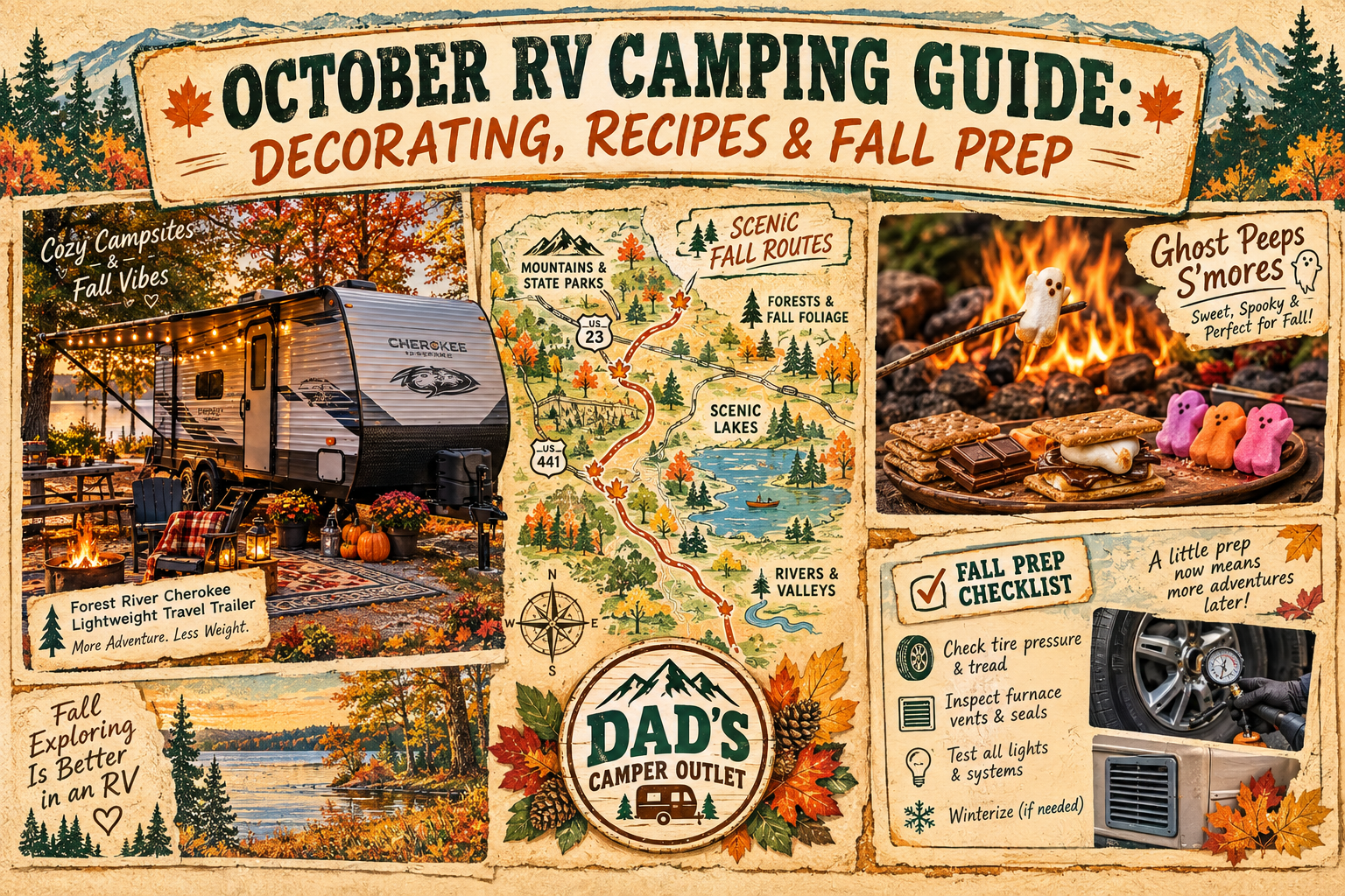 🎃 Pumpkin Campfires, Spooky Sweets & Autumn RV Prep: Your October Camping Guide — Dad's Camper Outlet Blog