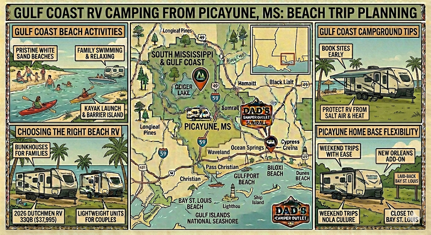 Gulf Coast RV Camping from Picayune, MS: Beach Trip Planning — Dad's Camper Outlet Blog