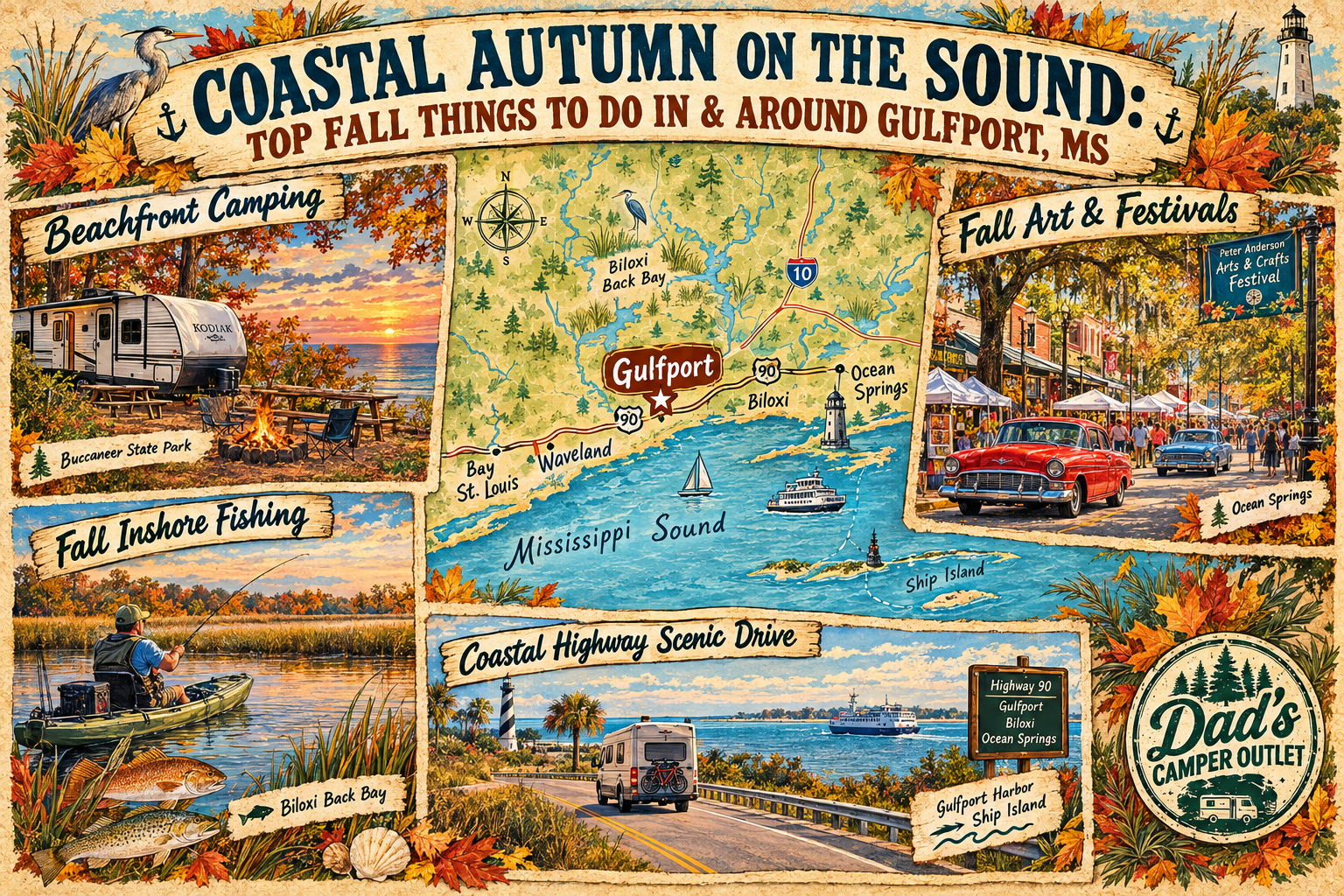 Coastal Autumn on the Sound: Top Fall Things to Do in & Around Gulfport, MS — Dad's Camper Outlet Blog