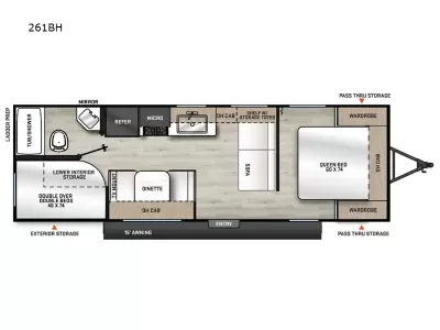 New 2025 Coachmen RV Catalina Summit Series 8 261bh floorplan layout