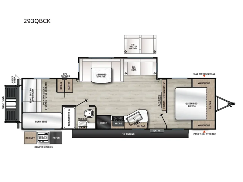 New 2025 Coachmen RV Catalina Legacy Edition 293QBCK floorplan layout