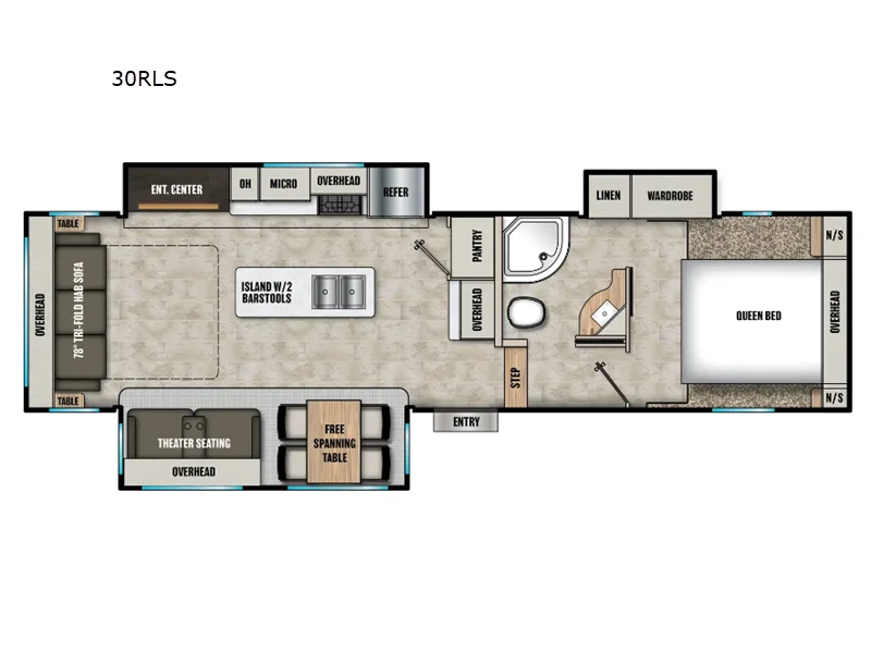 New 2025 Coachmen RV Chaparral Lite 30RLS floorplan layout
