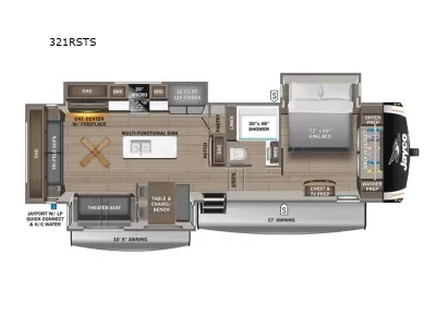Used 2025 Jayco Eagle 321RSTS floorplan layout