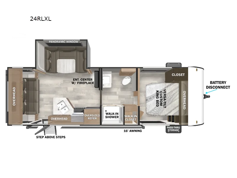 New 2026 Forest River RV Salem Cruise Lite 24RLXL floorplan layout
