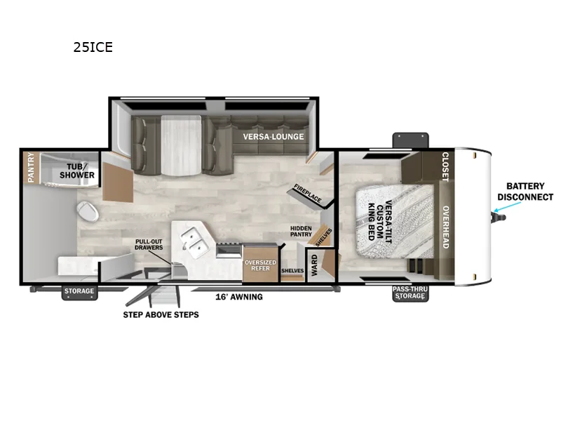 New 2026 Forest River RV Salem Cruise Lite 25ICE floorplan layout