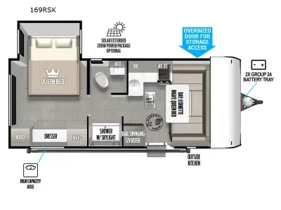New 2026 Forest River RV Salem FSX 169RSK floorplan layout