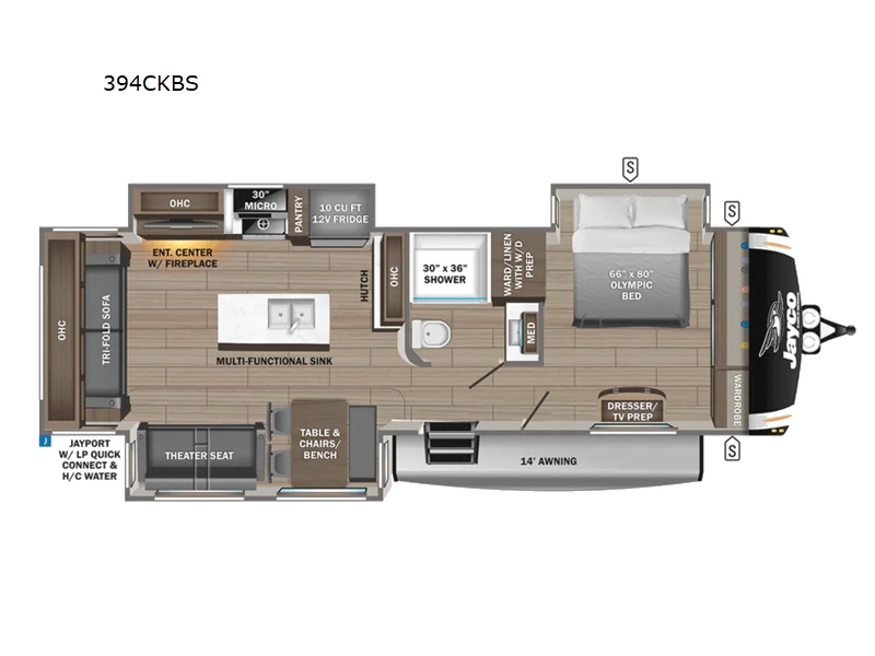 New 2026 Jayco Eagle HT 294CKBS floorplan layout
