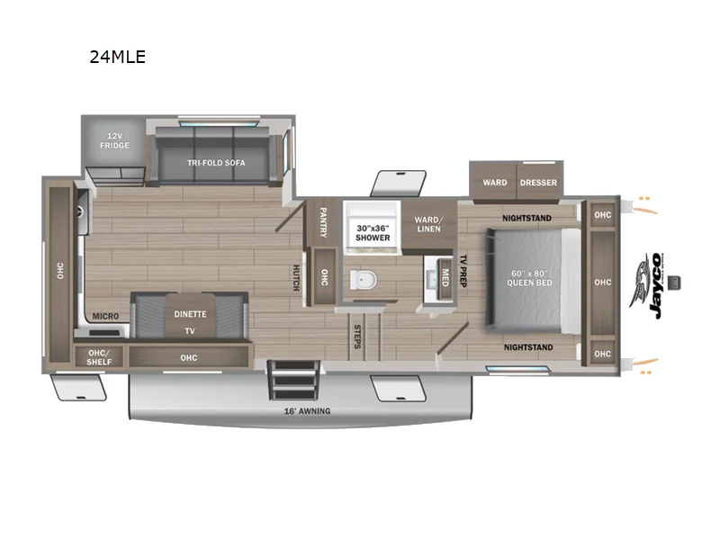 New 2026 Jayco Eagle SLE 24MLE floorplan layout
