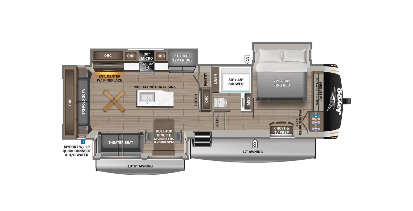 New 2026 Jayco Eagle 321RSTS floorplan layout
