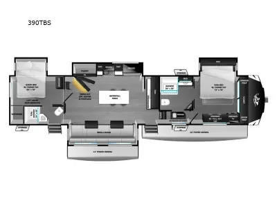 New 2026 Open Range RV Open Range 3X 390TBS floorplan layout