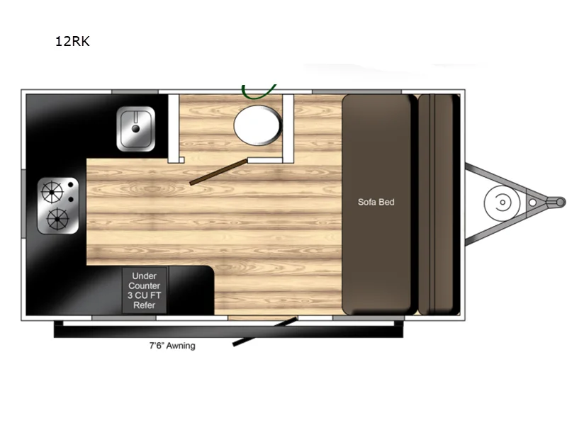 New 2026 Travel Lite Rove Lite Sport 12RK floorplan layout