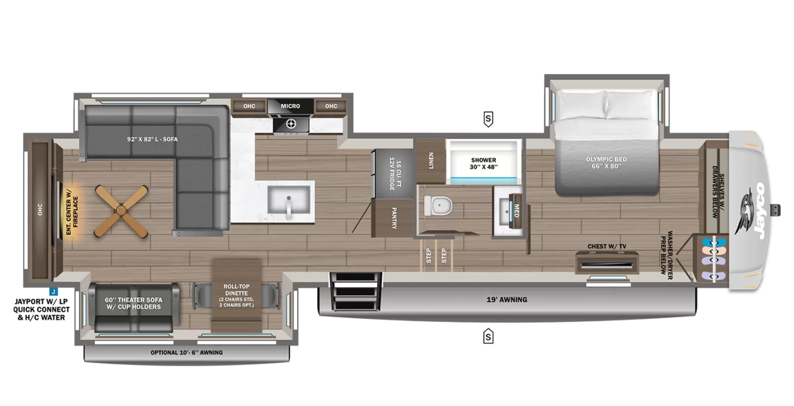 New 2027 Jayco Eagle 335LSTS floorplan layout